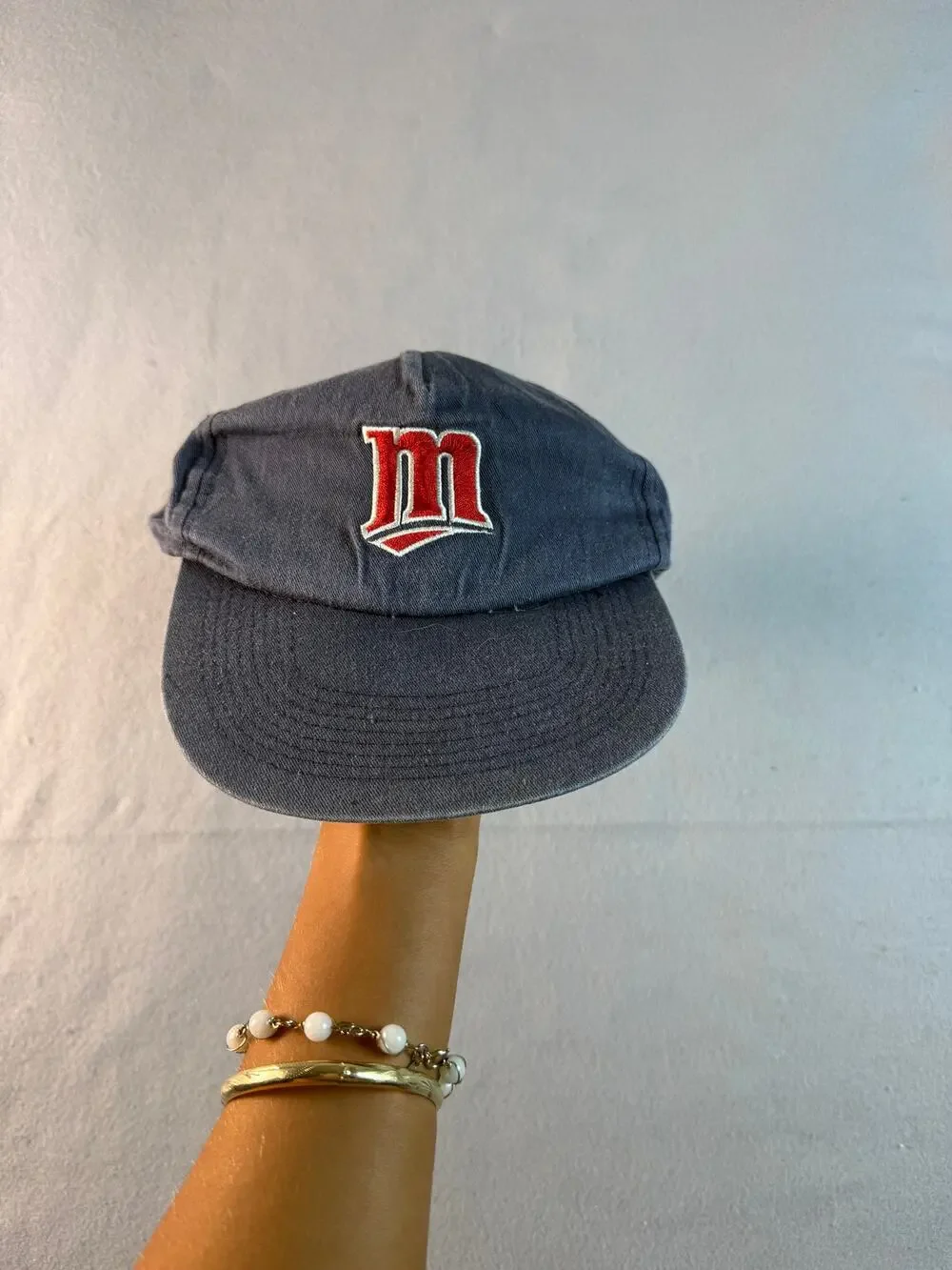 Vintage Dairy Queen Minnesota Twins Snapback Hat Navy Blue Baseball Cap Promo